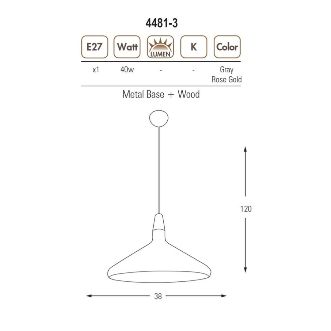Adomum 4481-3 - Hanglamp Pentole