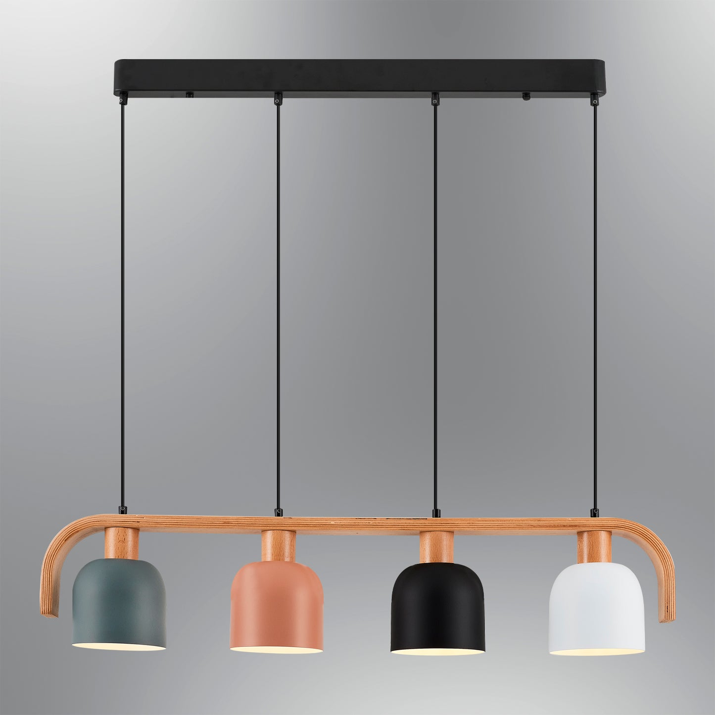 Adomum 3427-4AS - Modern/Industriële Hanglamp
