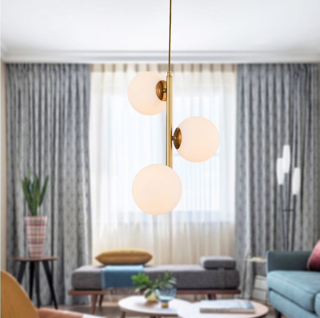 Adomum 4075-3A - Modern Hanglamp met opaalglas