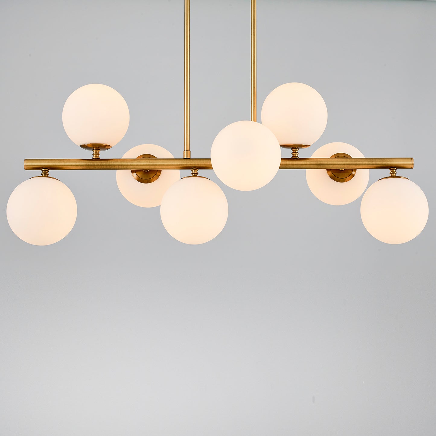 Adomum 4075-8AS - Modern Hanglamp met opaalglas