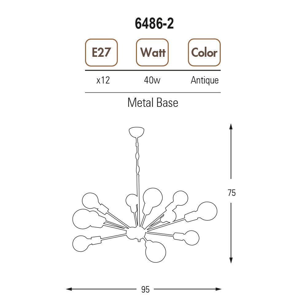 Adomum 6486-2 - Modern Hanglamp