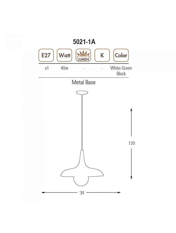Adomum 5021-1A - Industriële Hanglamp