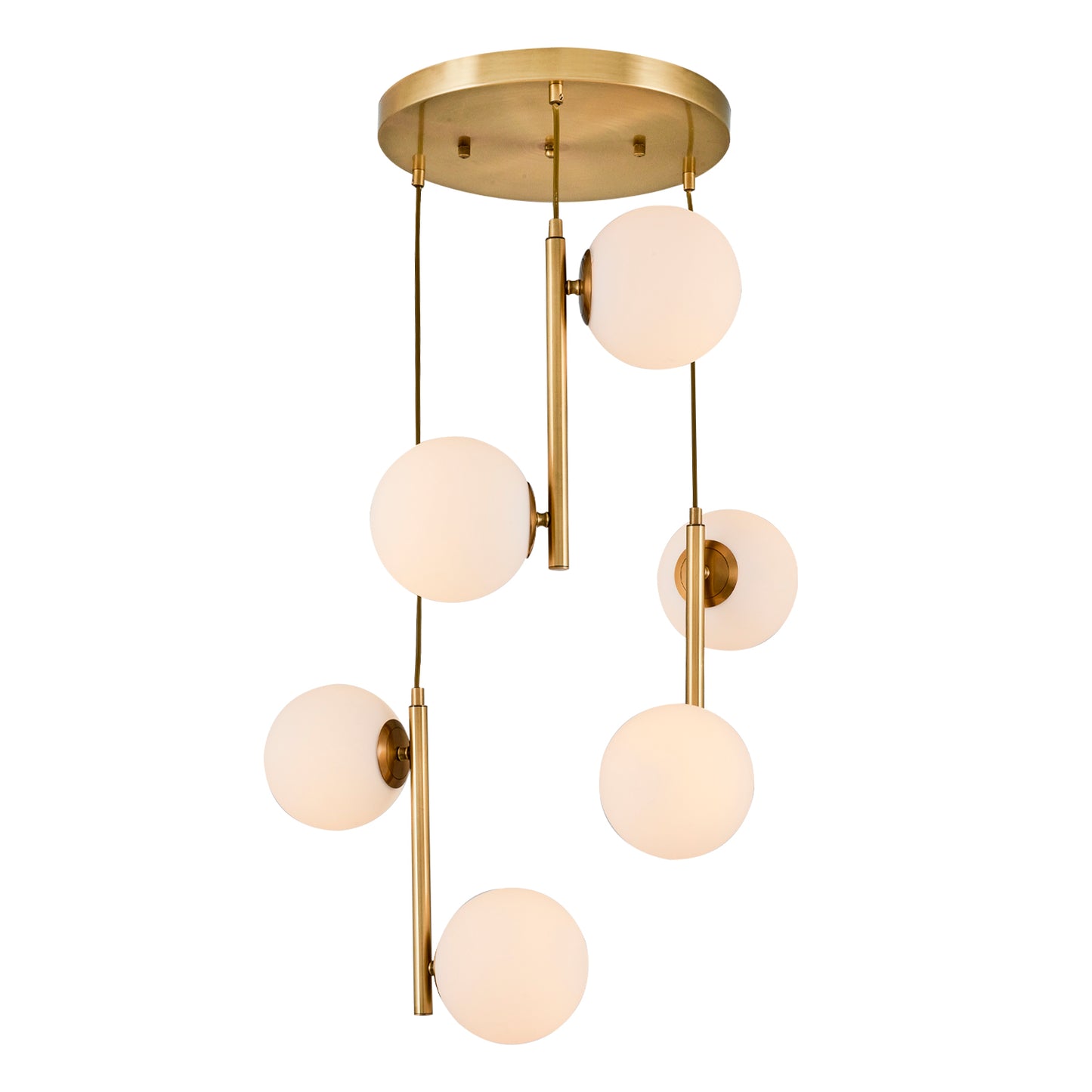 Adomum 4075-6A - Modern Hanglamp met opaalglas