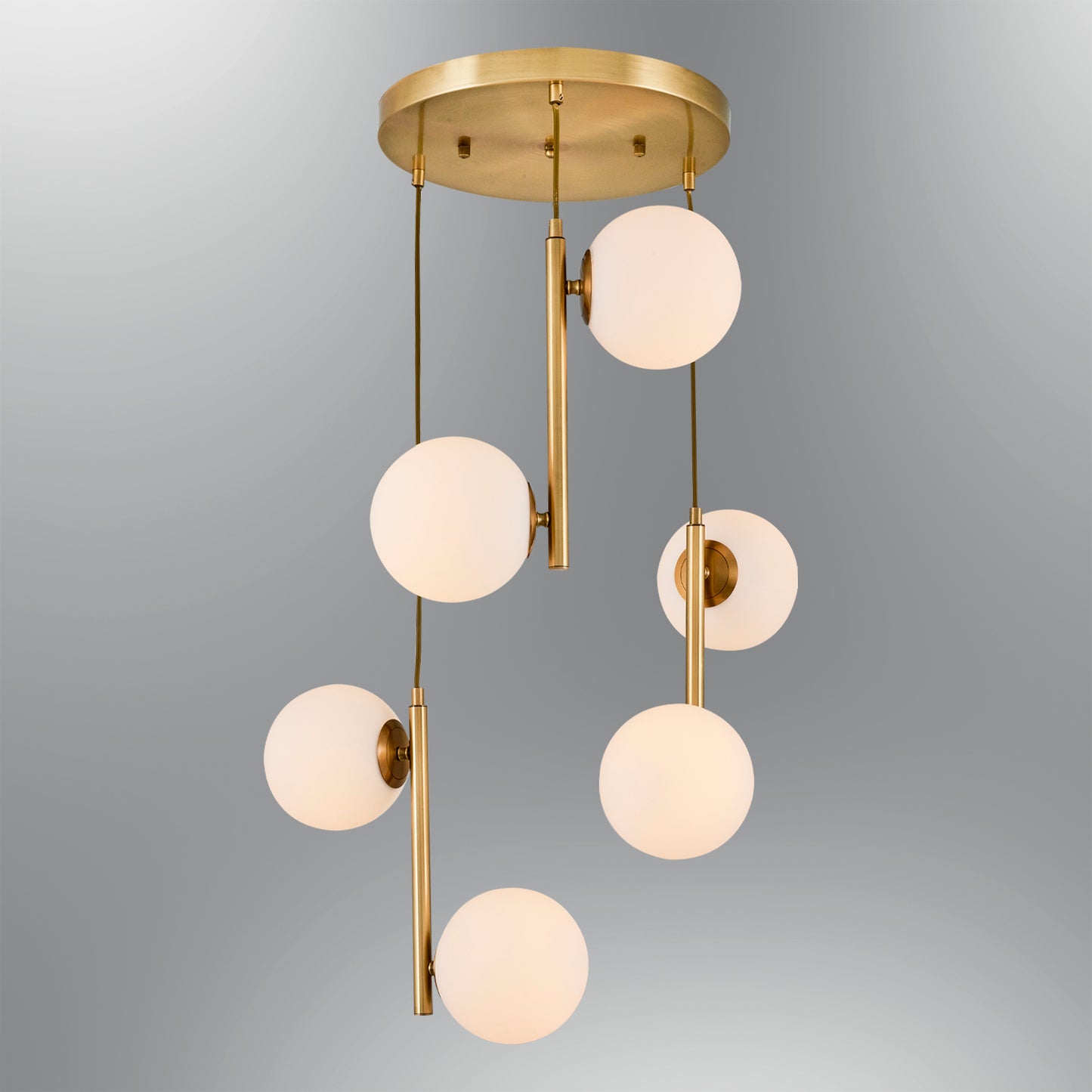 Adomum 4075-6A - Modern Hanglamp met opaalglas