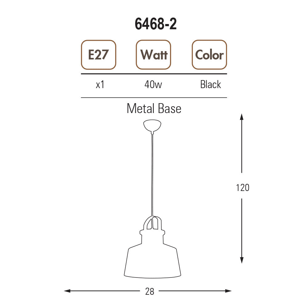 Adomum 6468-2 - Modern Hanglamp Polea